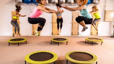 Trampolin springen