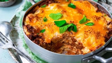 Kürbis-Lasagne mit Hackfleisch 