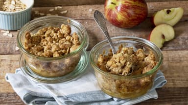Apple Crumble im Glas 