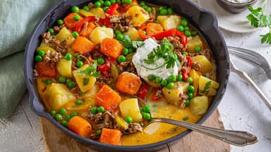 Hackfleisch-One Pot mit buntem Gemüse