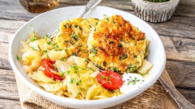 Kapressknödel mit Spitzkohl