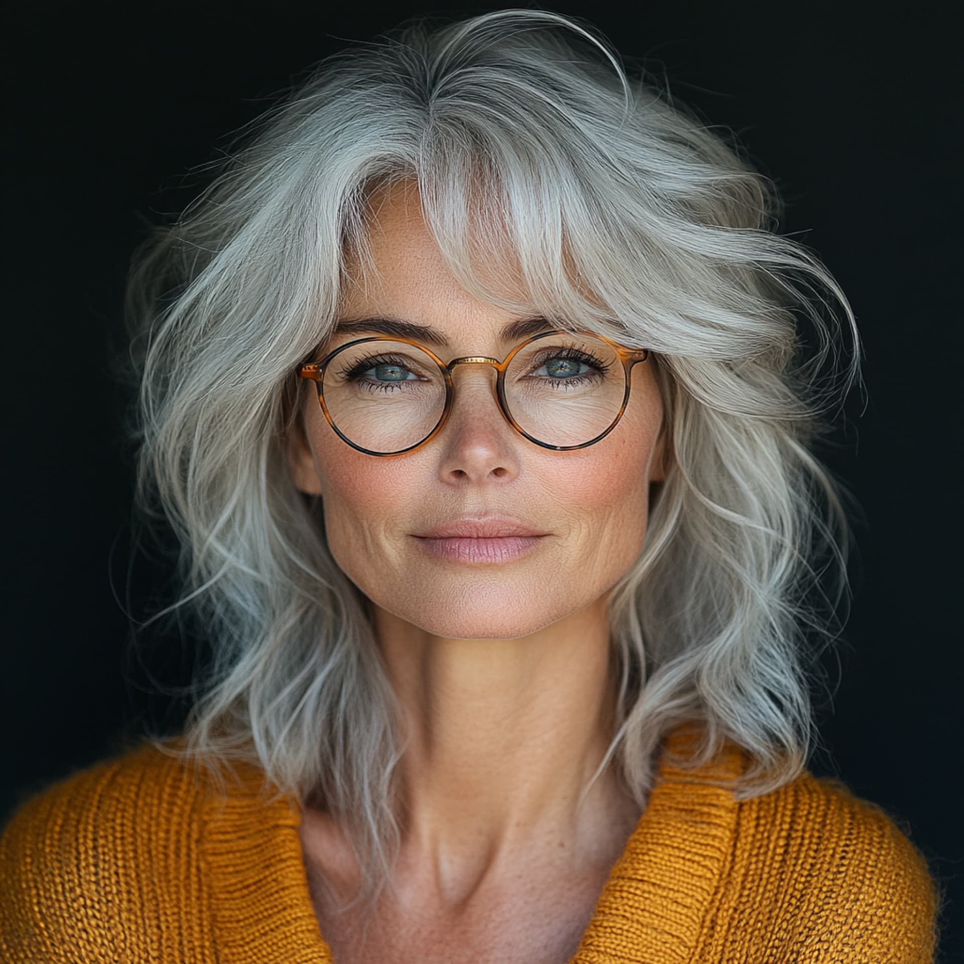 Shag Cut ab 60 mit Brille 