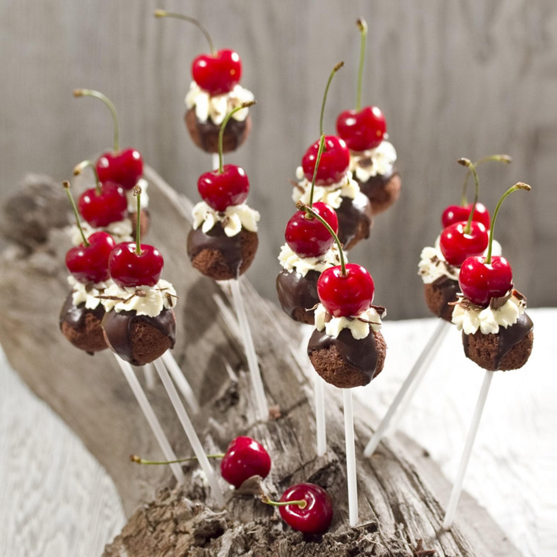 Schwarzwälder Kirschlollis Schwarzwälder Kirsch Cake Pops