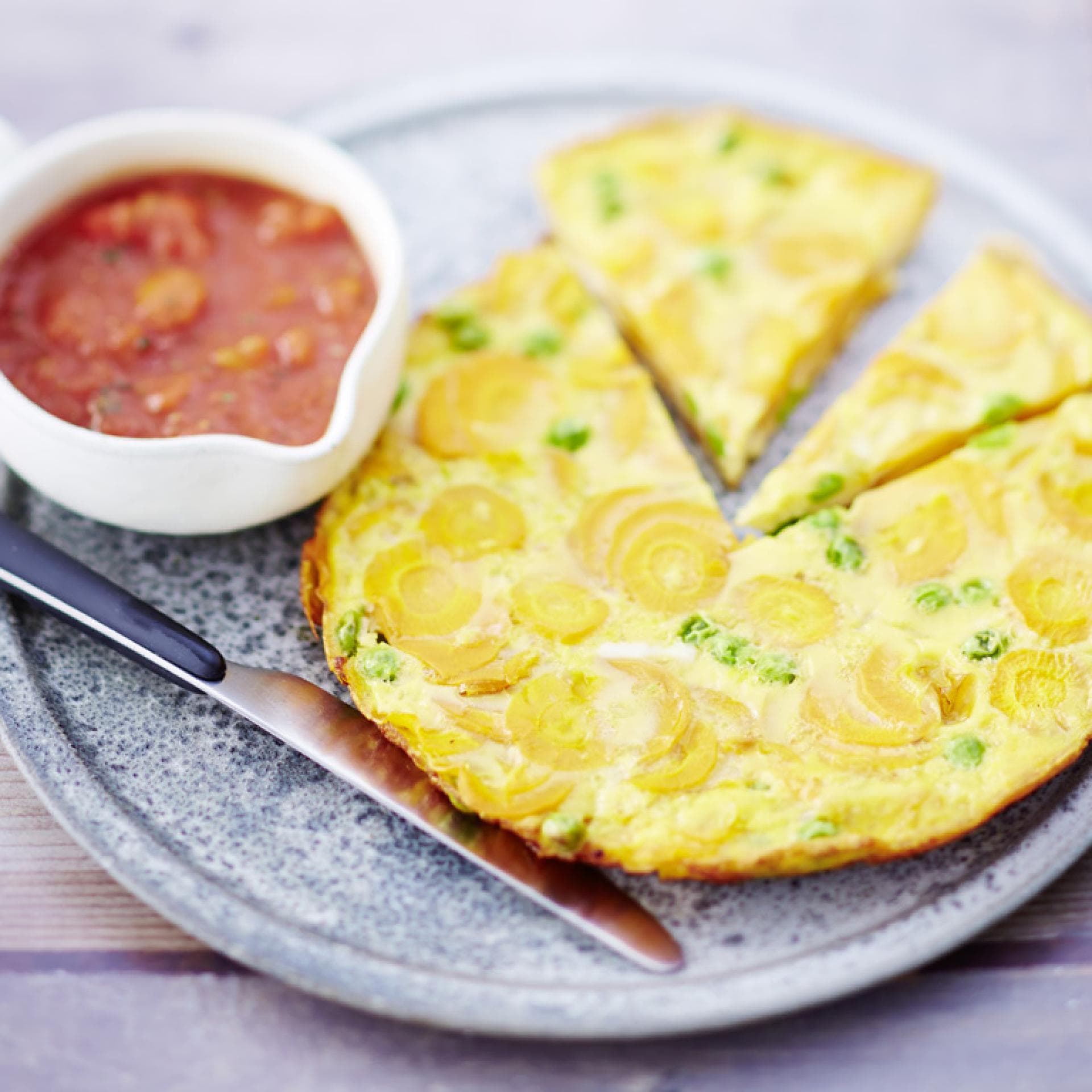 Karottentortilla mit Tomatensauce von Weight Watchers Karottentortilla mit Tomatensauce von Weight Watchers