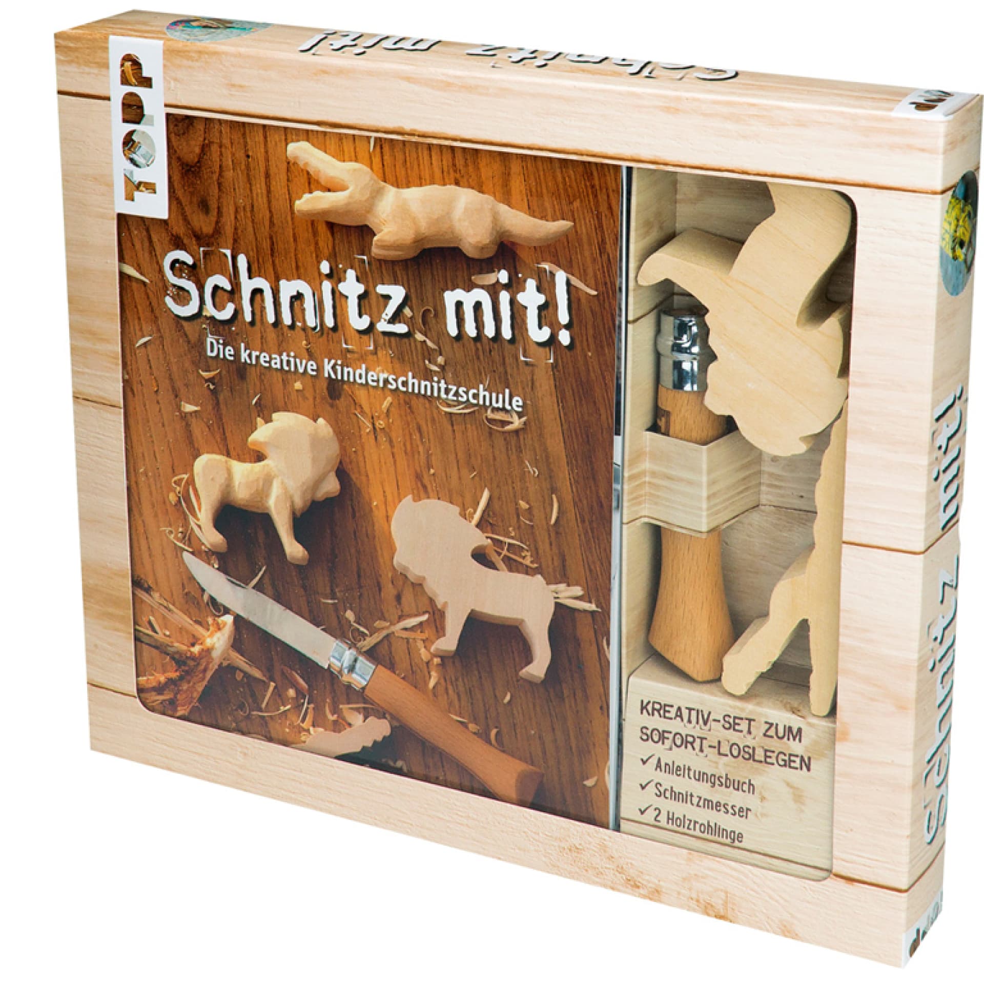 Kreativset Buch und Material Schnitz mit Kreativset Buch und Material Schnitz mit