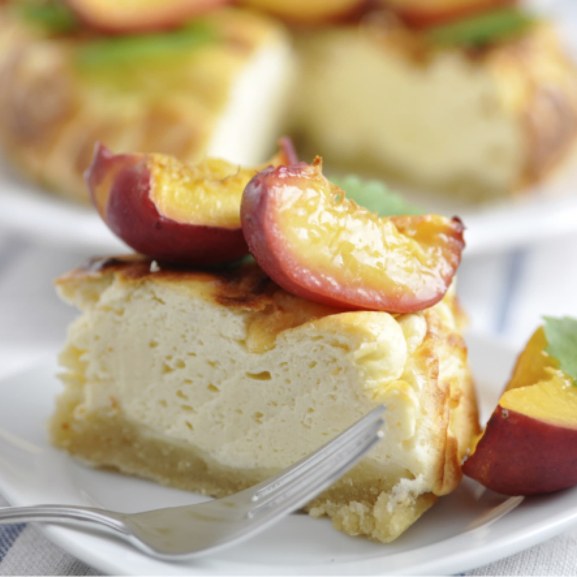 Luftiger Pfirsichkuchen
