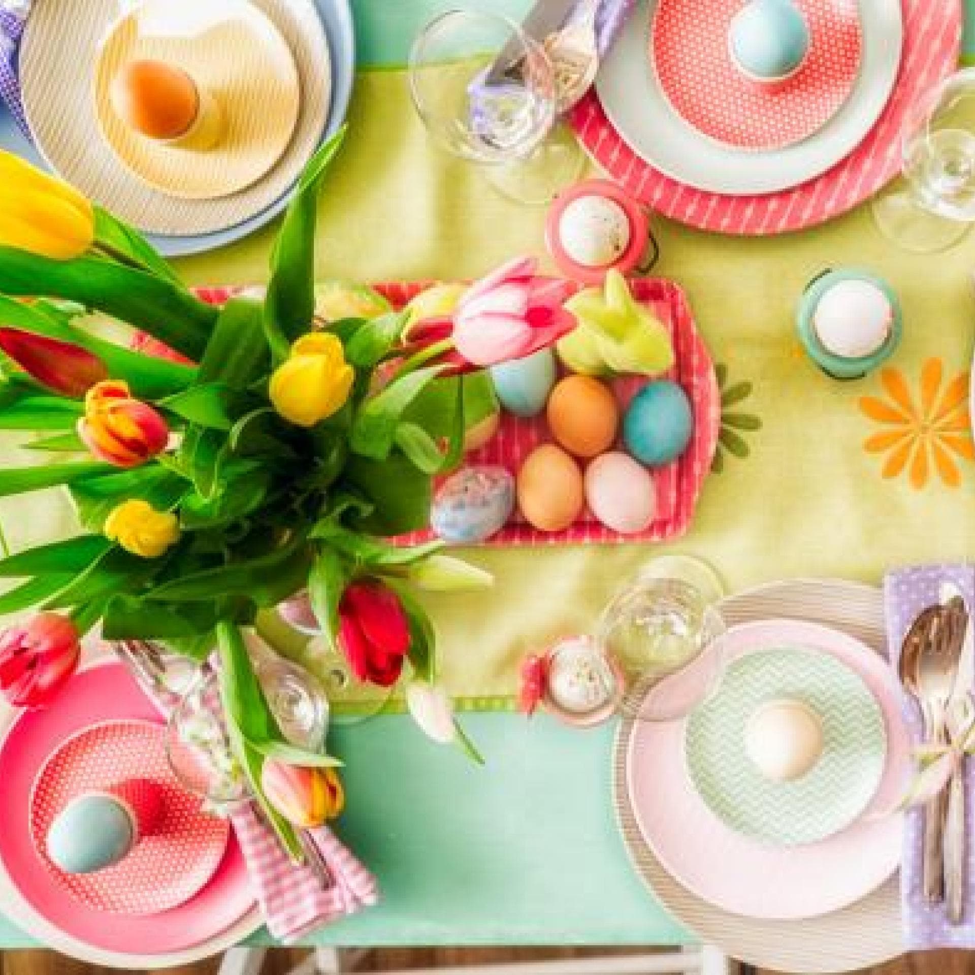 Tischdekoration zu Ostern