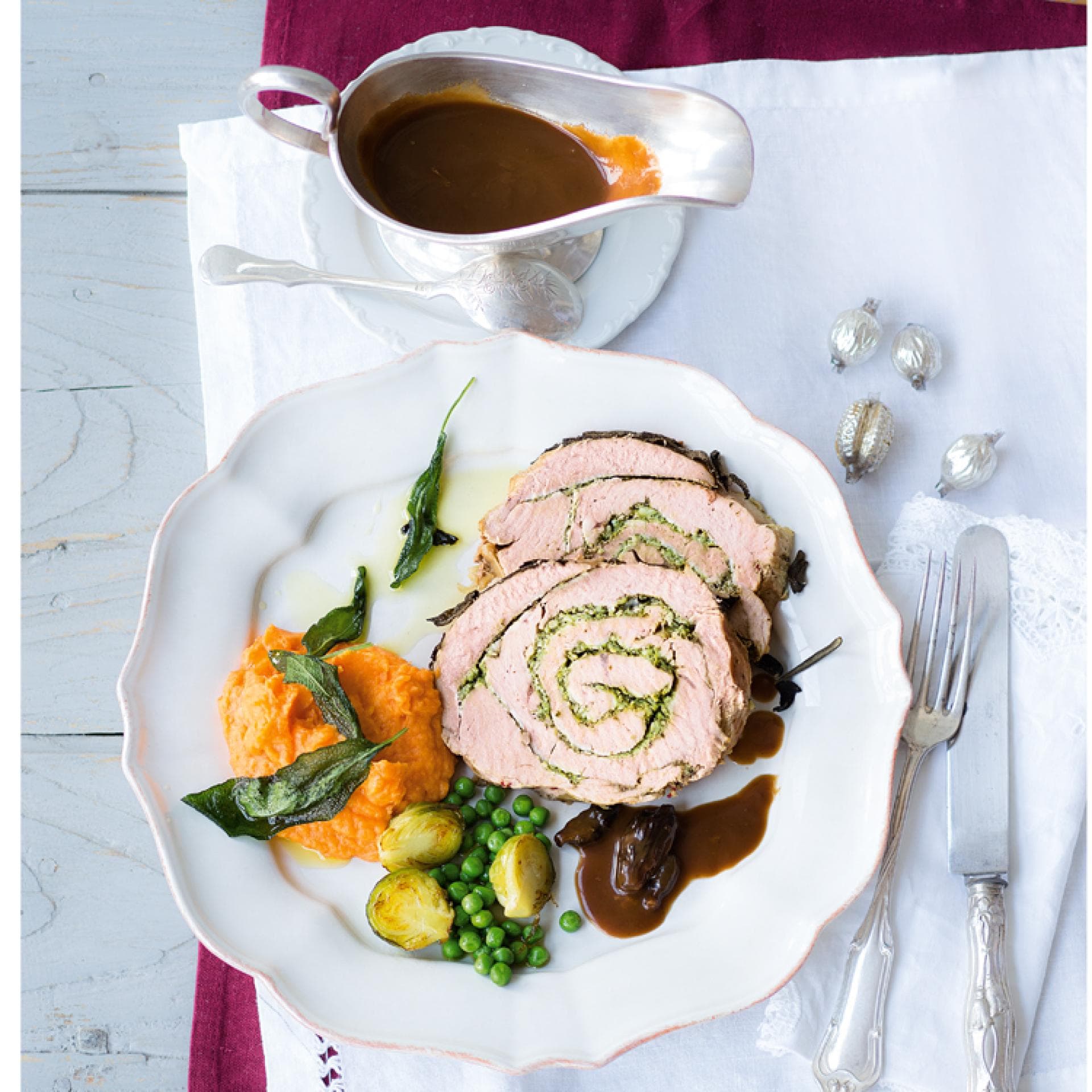 Putenrollbraten mit Süßkartoffelpüree