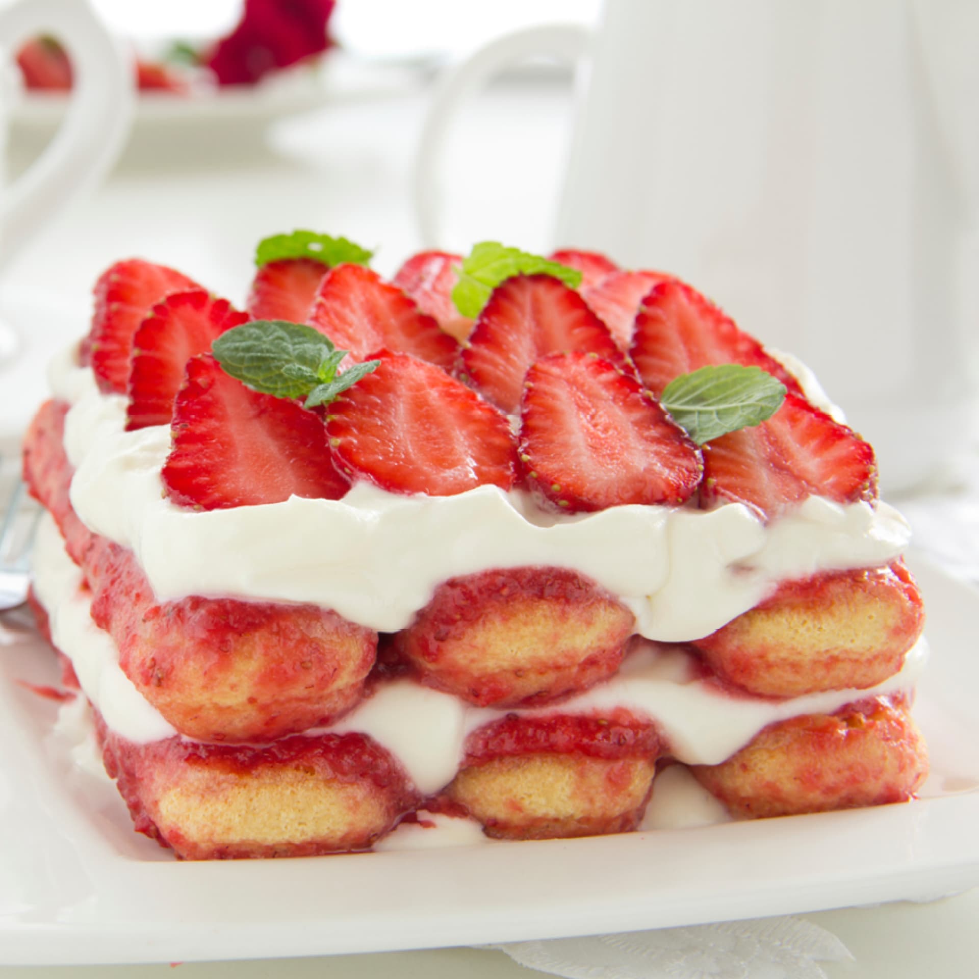 Tiramisu mit Erdbeeren