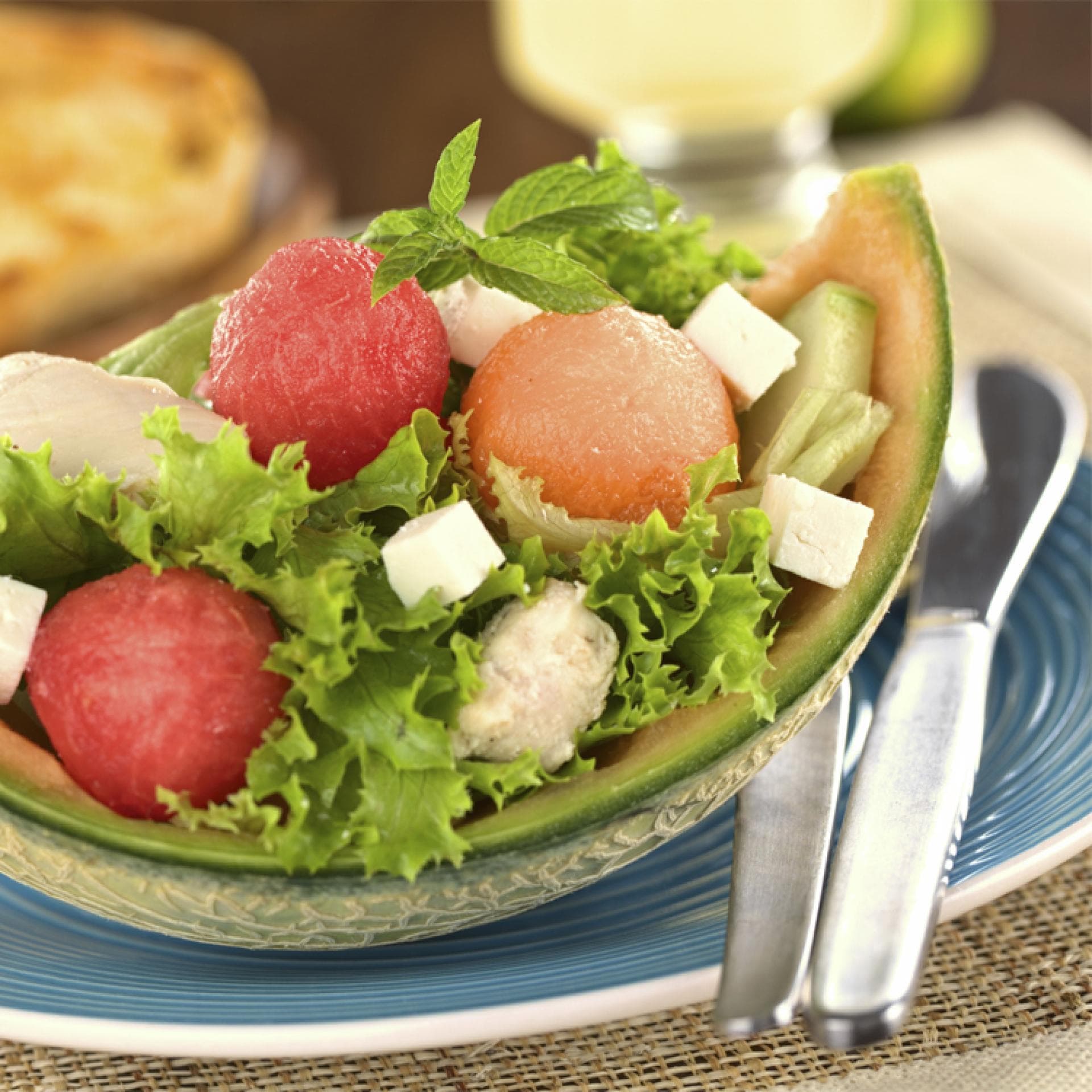 Wassermelonen Salat Salat - Pfiffiger, knackiger und leckerer Asia Melonensalat einfach zubereitet