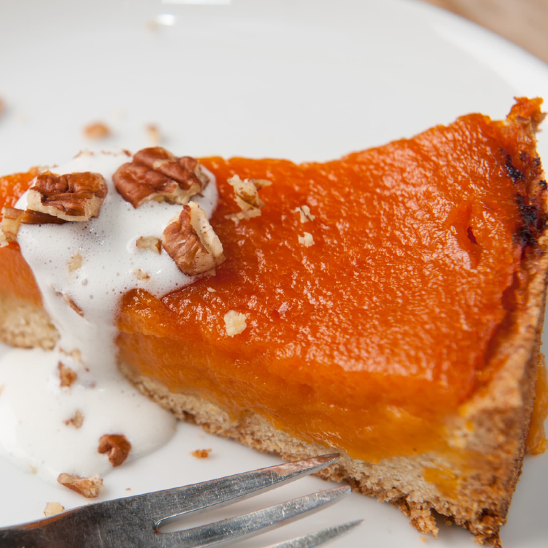 veganer Süßkartoffelkuchen Süßkartoffelkuchen orange und vegan