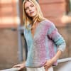 Ringelpullover mit V-Ausschnitt Strickanleitung