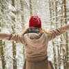 Frau im Schnee