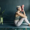 Frau macht Sport