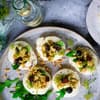 Nudelsalat auf Mozzarella 