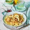 Hähnchengeschnetzeltes mit Pasta.