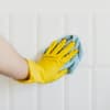 Handschuh und Putzlappen