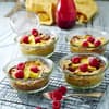 Ricotta-Auflauf mit Mango und Himbeeren 