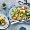 Gebratene Maultaschen mit Buttergemüse