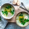 Schnelle Lauchsuppe mit Sauerrahm