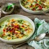 Spargelcremesuppe mit Chorizo