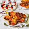 Mini-Pizza mit Deutschland-Spießen 
