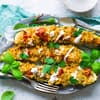 Vegetarische gefüllte Zucchini 