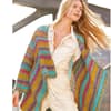 Stricken für den Frühling - Model in Cardigan im Retro-Style von Lana Grossa