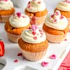 Erdbeer-Cupcakes in Herzform 