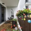 Windschutz auf einem Balkon 