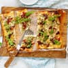 Flammkuchen mit Bohnen 