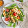 Salat mit gegrilltem Spargel & Hähnchen 