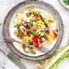 Spargel-Reis-Pfanne mit Champignons 