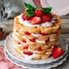 Erdbeer-Waffeltorte 