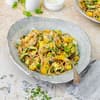 Spaghetti mit Zucchini-Carbonara Spaghetti mit Zucchini-Carbonara