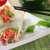Vietnamesische Reispapier-Röllchen mit Tofu 