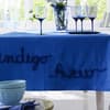 Blaue Tischdecke zum Nachnähen