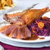Gänsebrust mit Schupfnudeln
