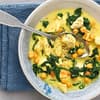Hähnchen-Curry mit Kichererbsen und Spinat