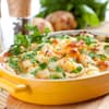 Geschichtete Kartoffeln mit Käse überbacken