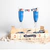 Maritime Geschenkbox mit Sektgläsern 