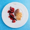 Nougatmousse mit Rotweinpflaume
