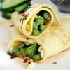 Crêpes gefüllt mit Spargel