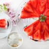 Käsekuchen mit Erdbeertopping