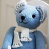 Gestrickter Teddy aus Merinowolle