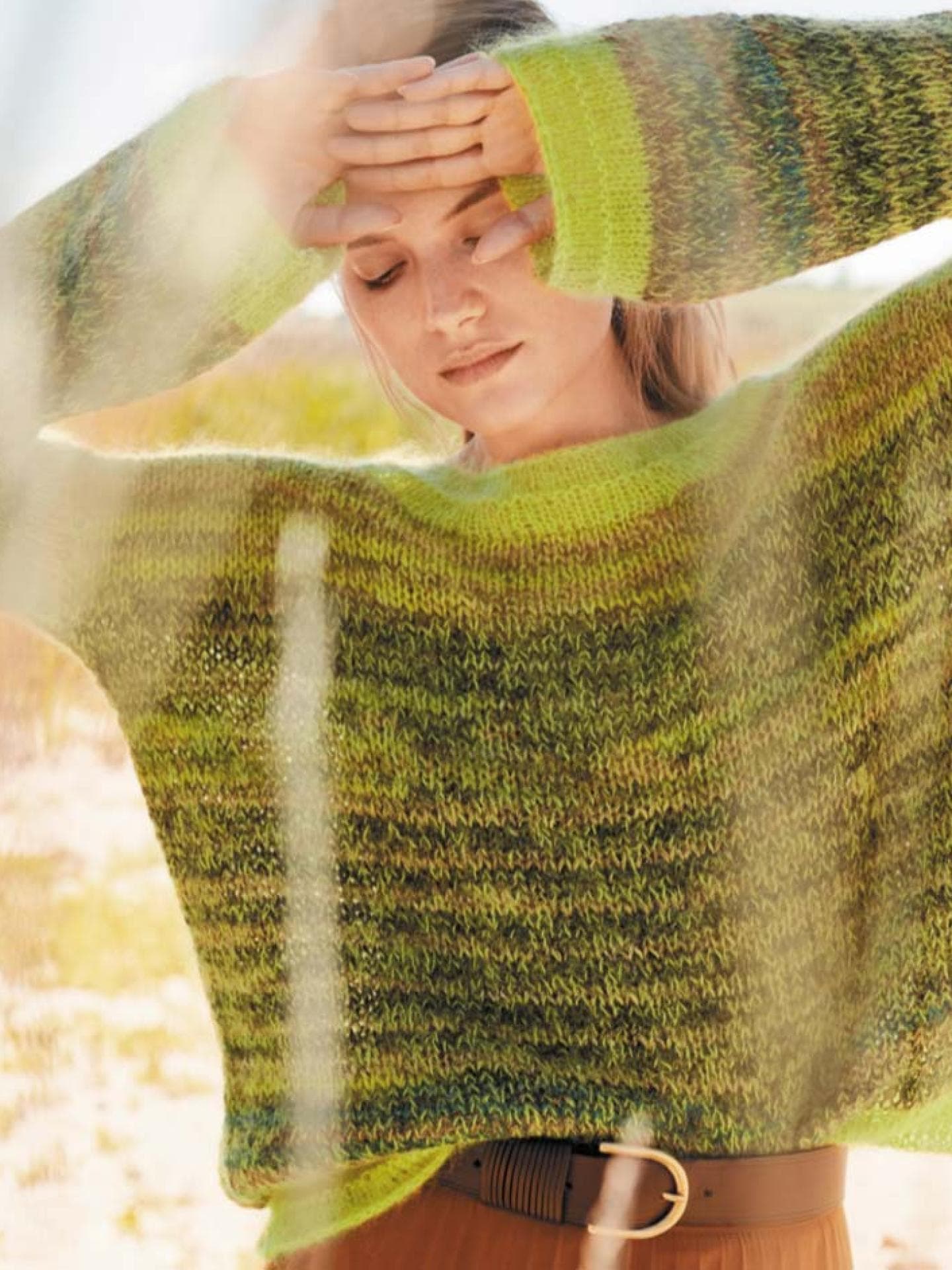 Strickpullover einfach melliert