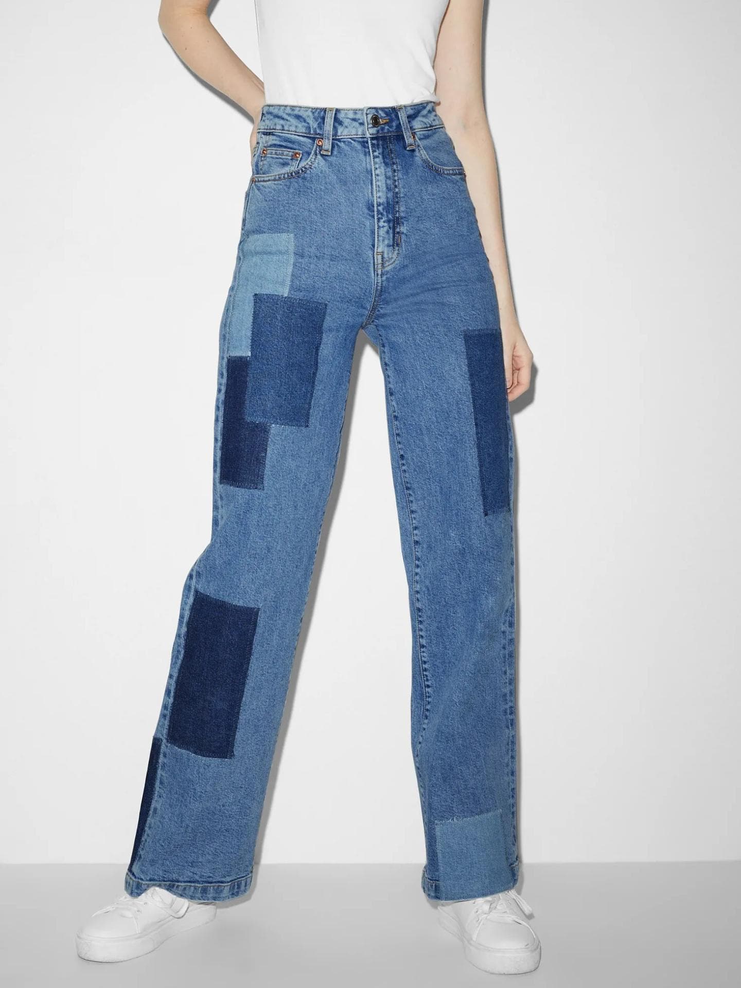 Jeans mit Patchwork 