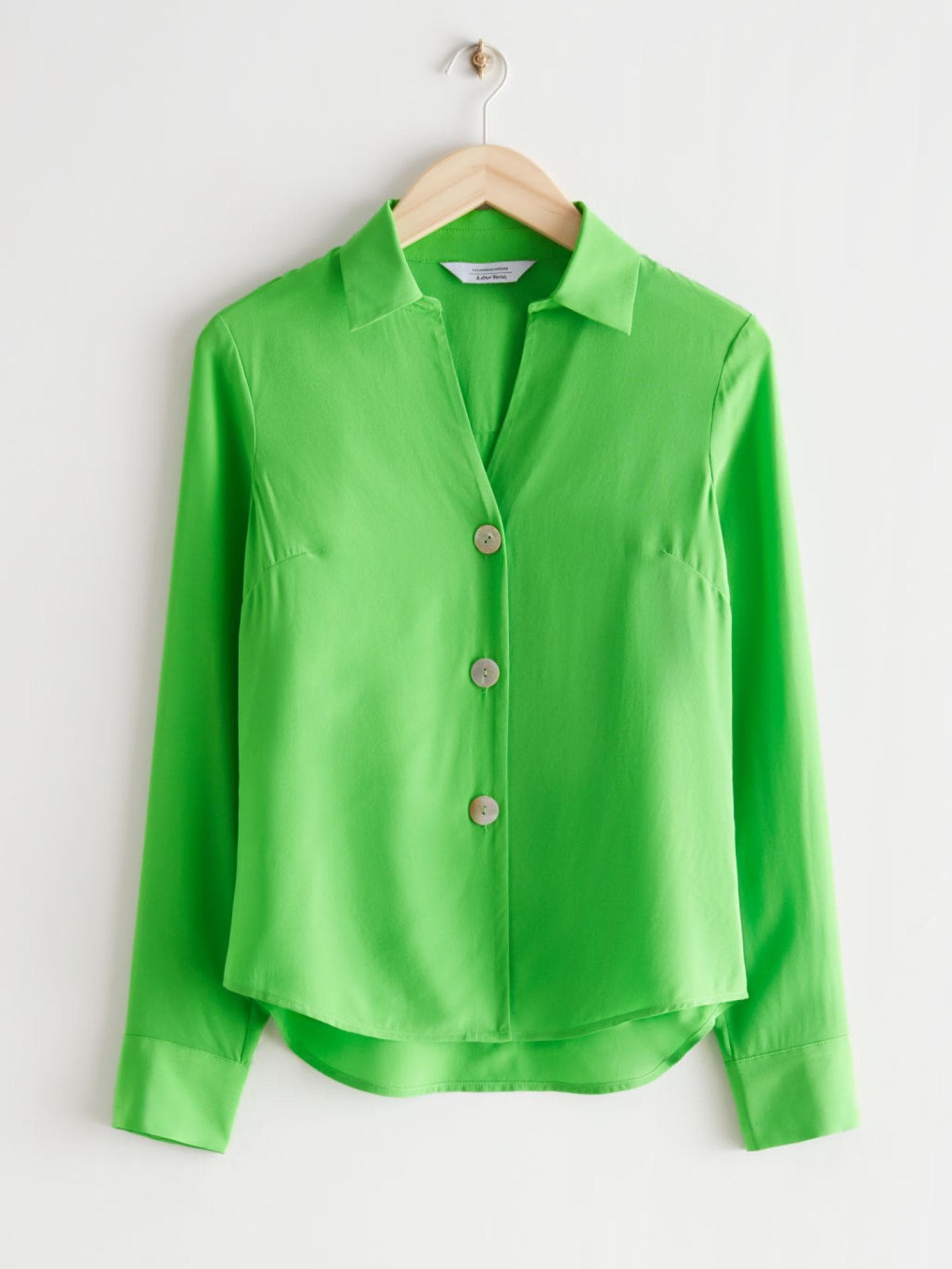 Grünes Seidenshirt 