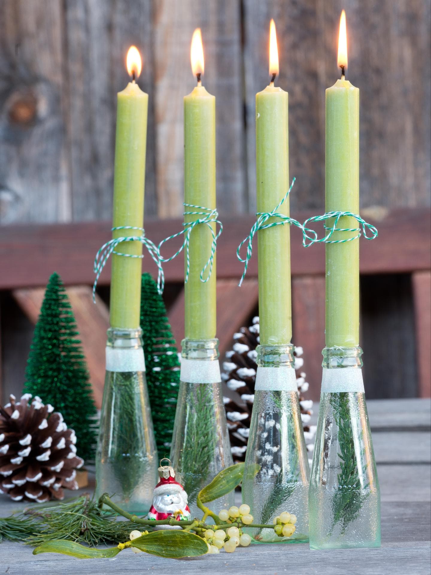 Kerzenständer für Weihnachten basteln 