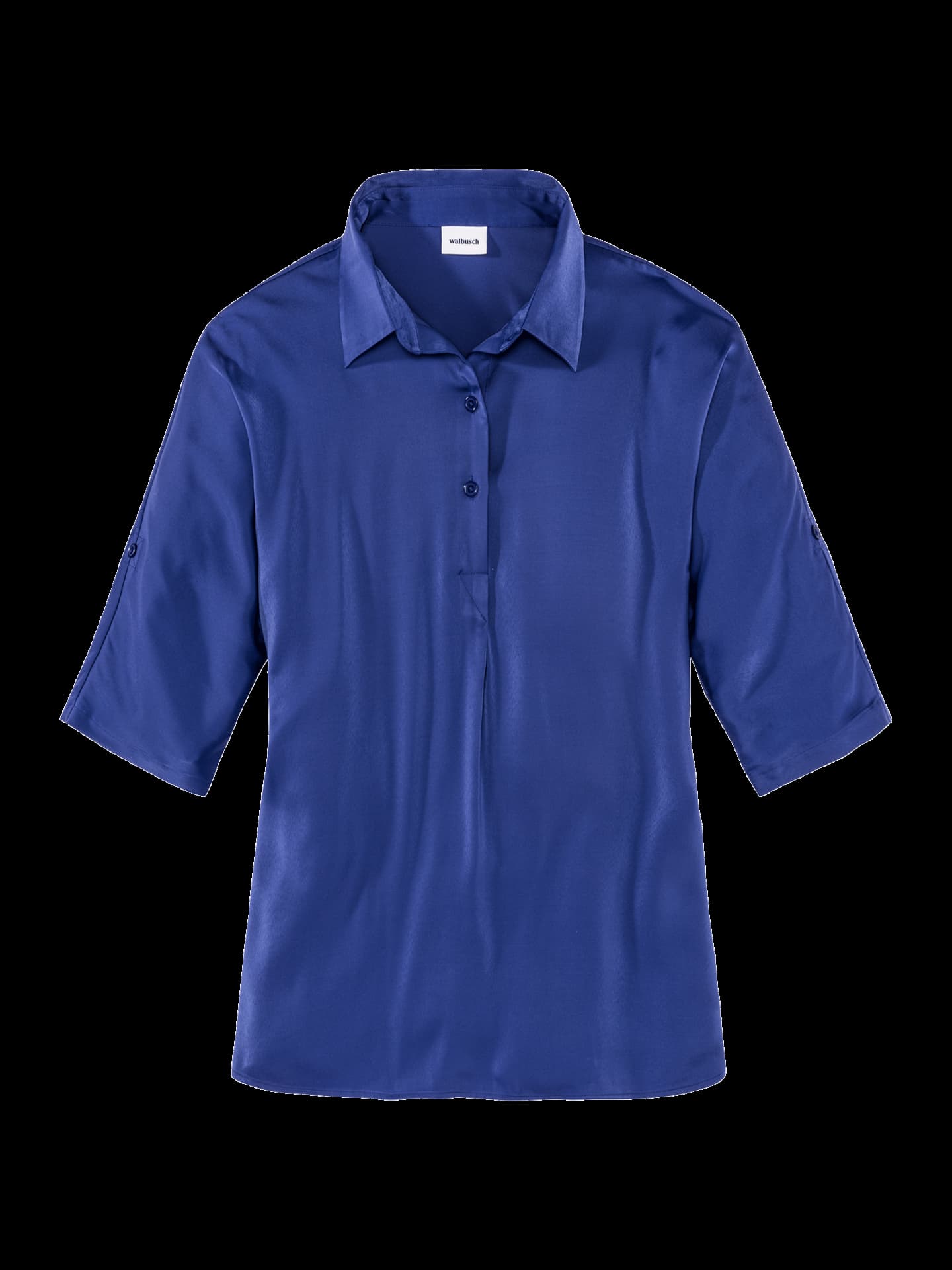Kimono-Bluse aus Viskosegemisch in Lapisblau Walbusch